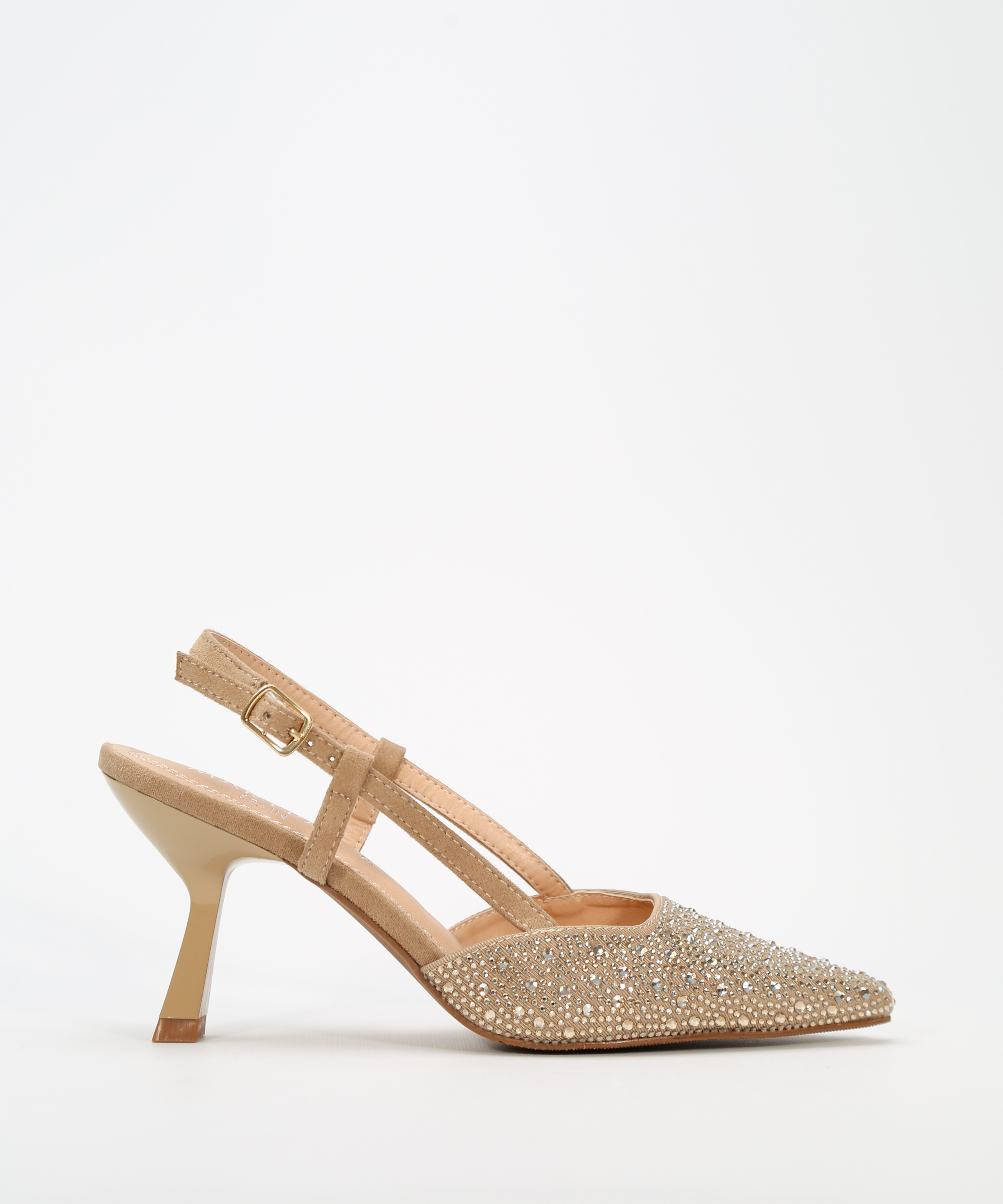 Zapatos tac&oacute;n destalonados strass image number null